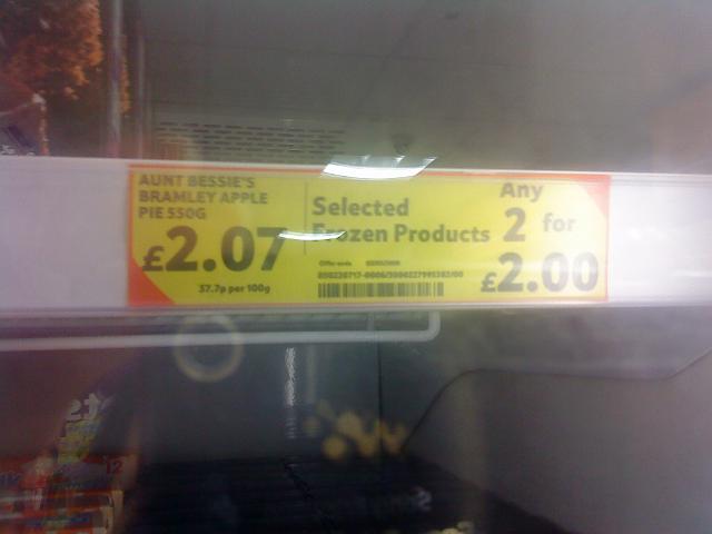 DSC00243.JPG - So two of them are 7p cheaper than one of them?  Tesco, your special offers really are special.